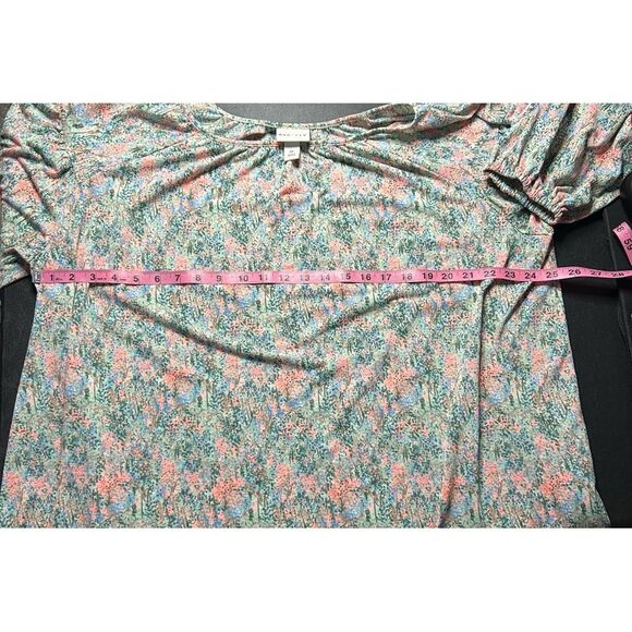 Ava & Viv Plus Size Abstract Print Balloon Sleeve Top Size 2X - Picture 4 of 9